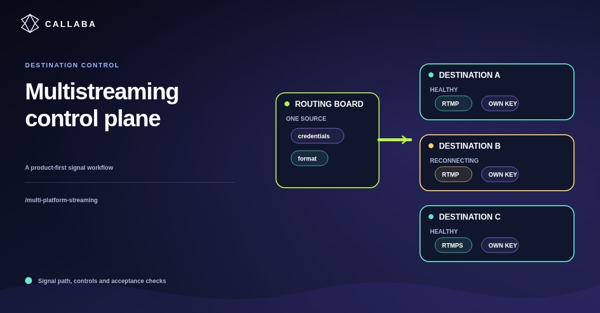 Multi-Platform Streaming: One Feed to Multiple Destinations | Callaba